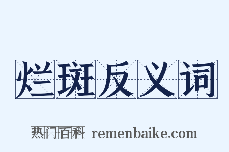烂斑反义词是什么意思的图片